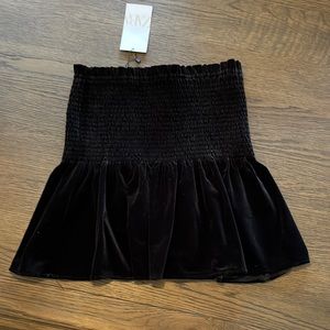 Zara Black Velvet Skirt